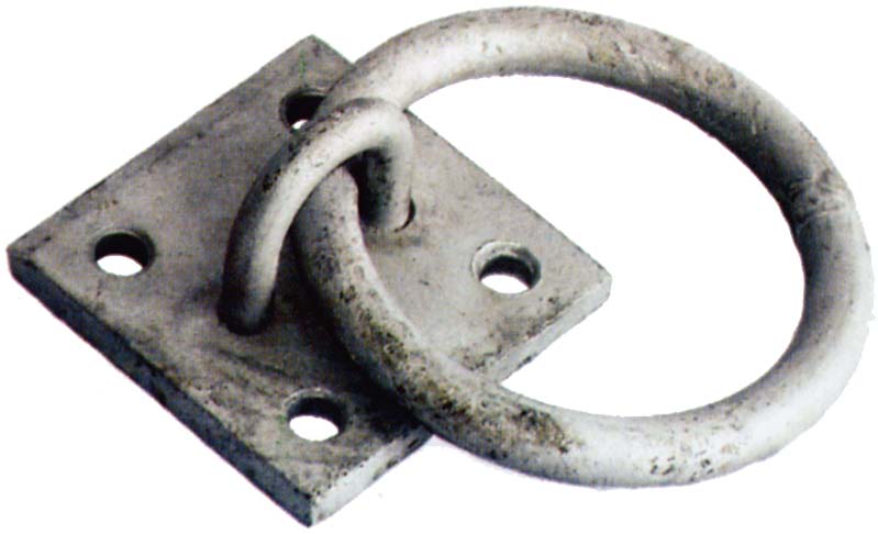 Ring on Plate 50mm x 50mm Galvanised