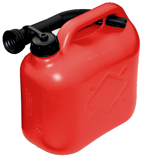 Red Plastic Fuel Can 5ltr