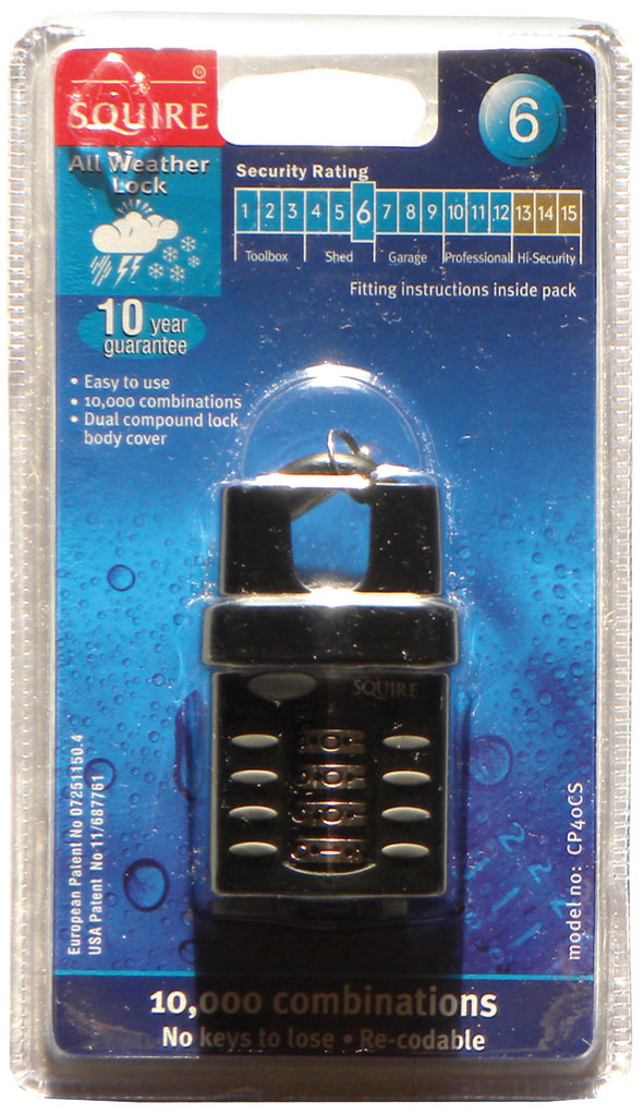 All Weather Combination C/Shackle Padlock (CP40CS)