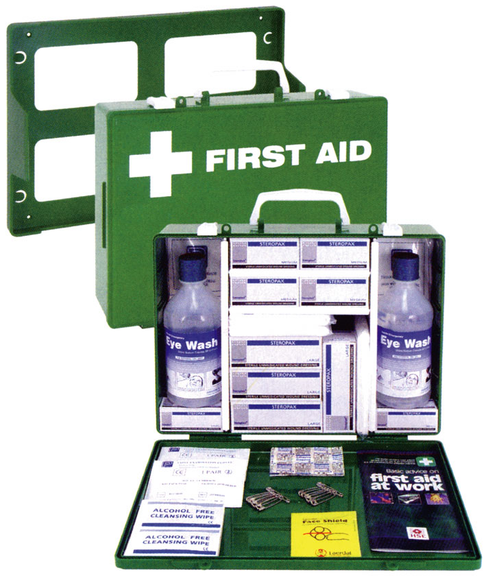 First Aid Kit 50 Persons c/w Wall Bracket  No Eye Wash
