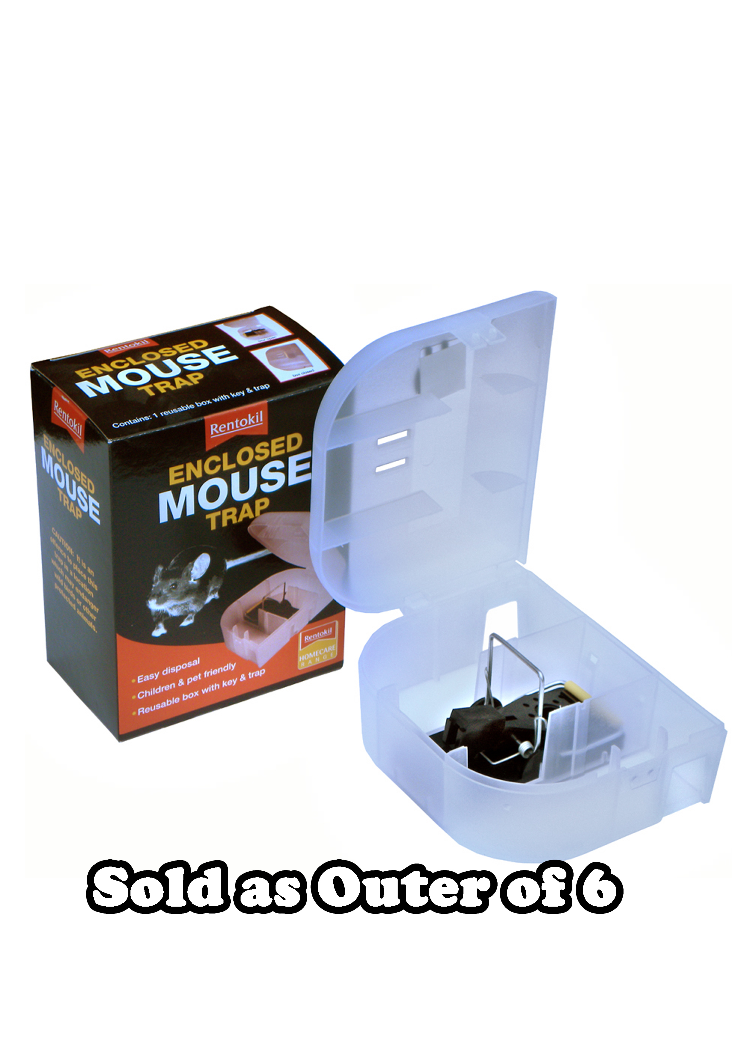 NEW PRICE Enclosed Mouse Trap (Pack 6)