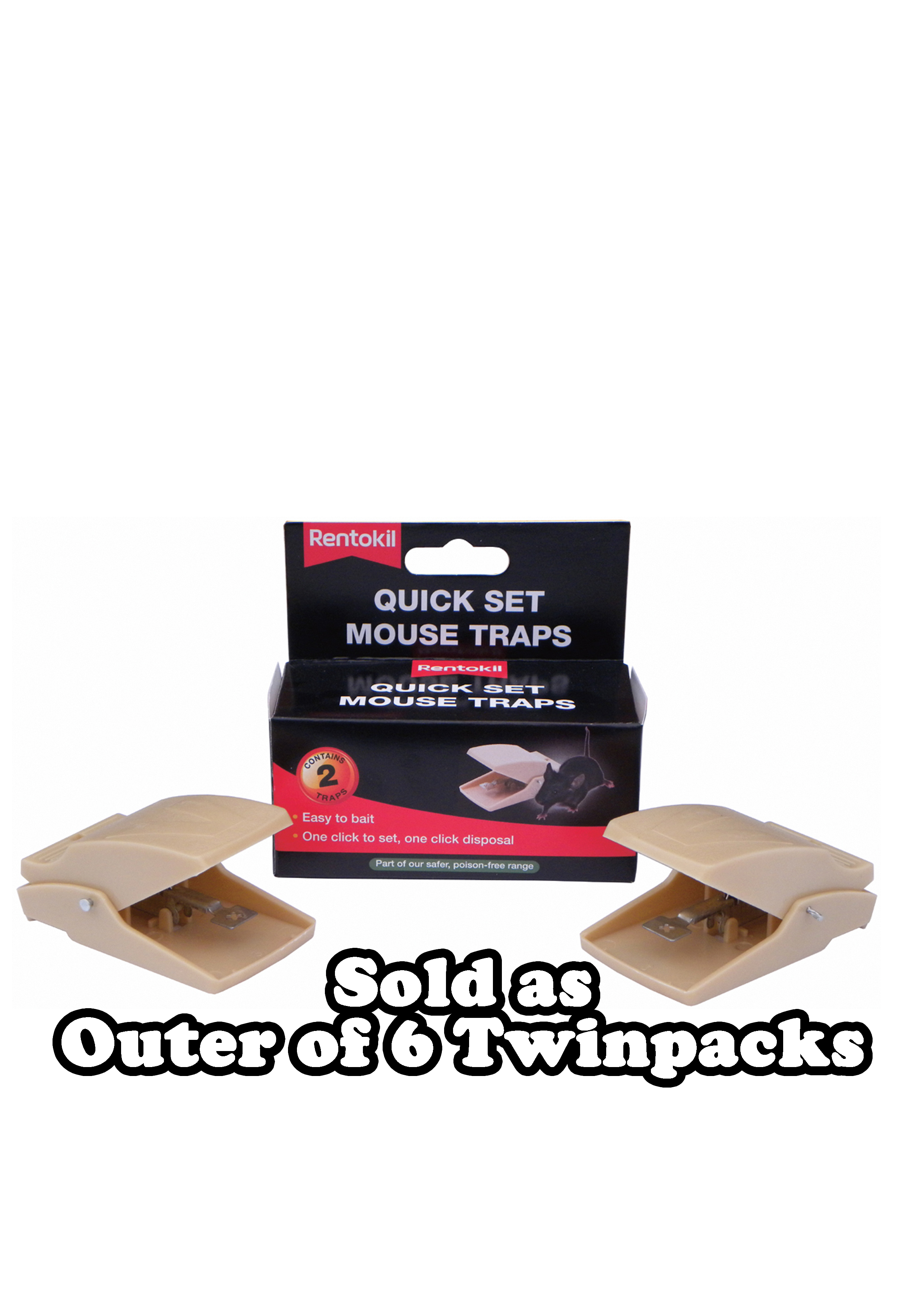 NEW PRICE Rentokil Quick Set Mouse Trap pk6