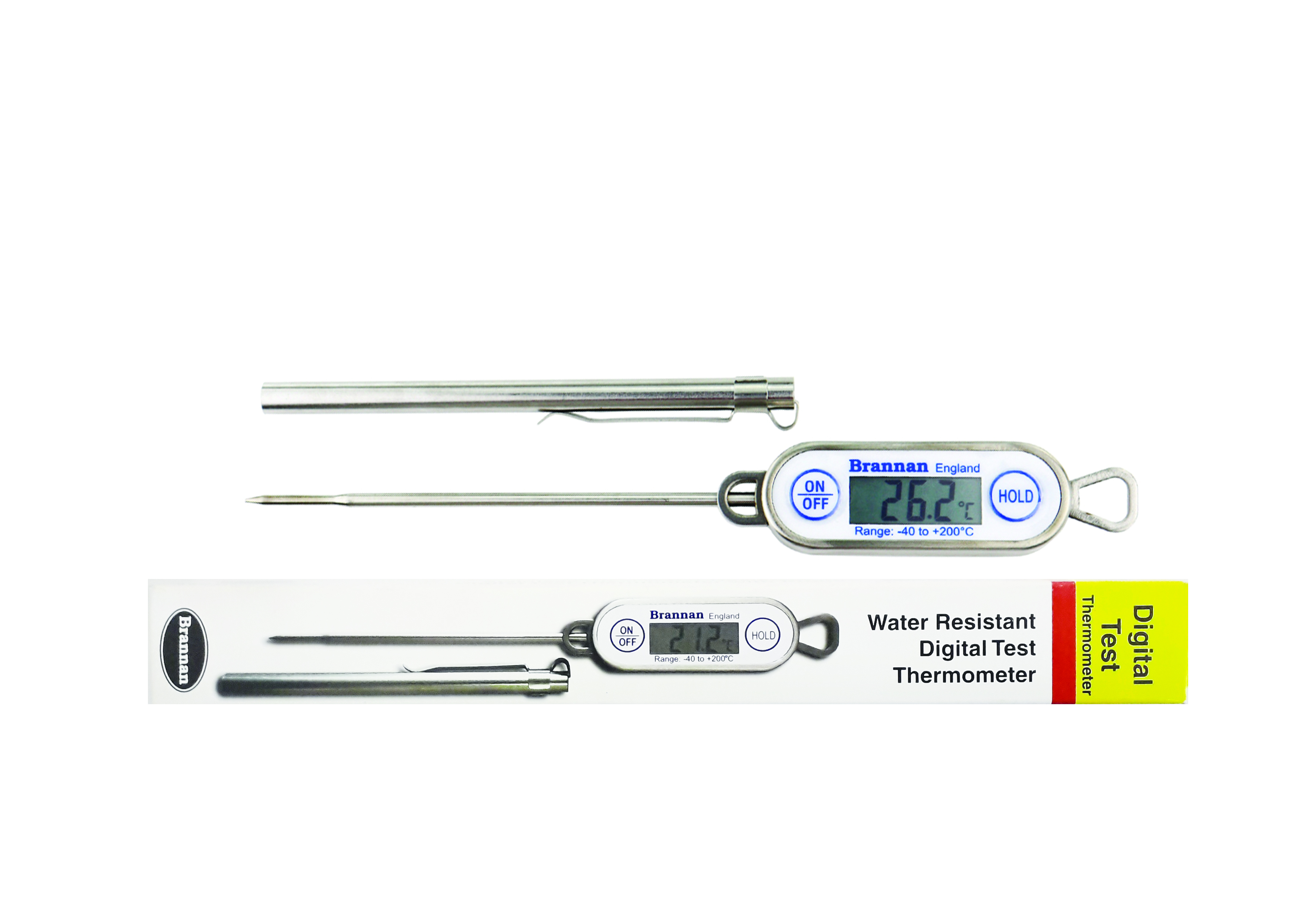 Stainless Steel Water Resistant Test Thermometer