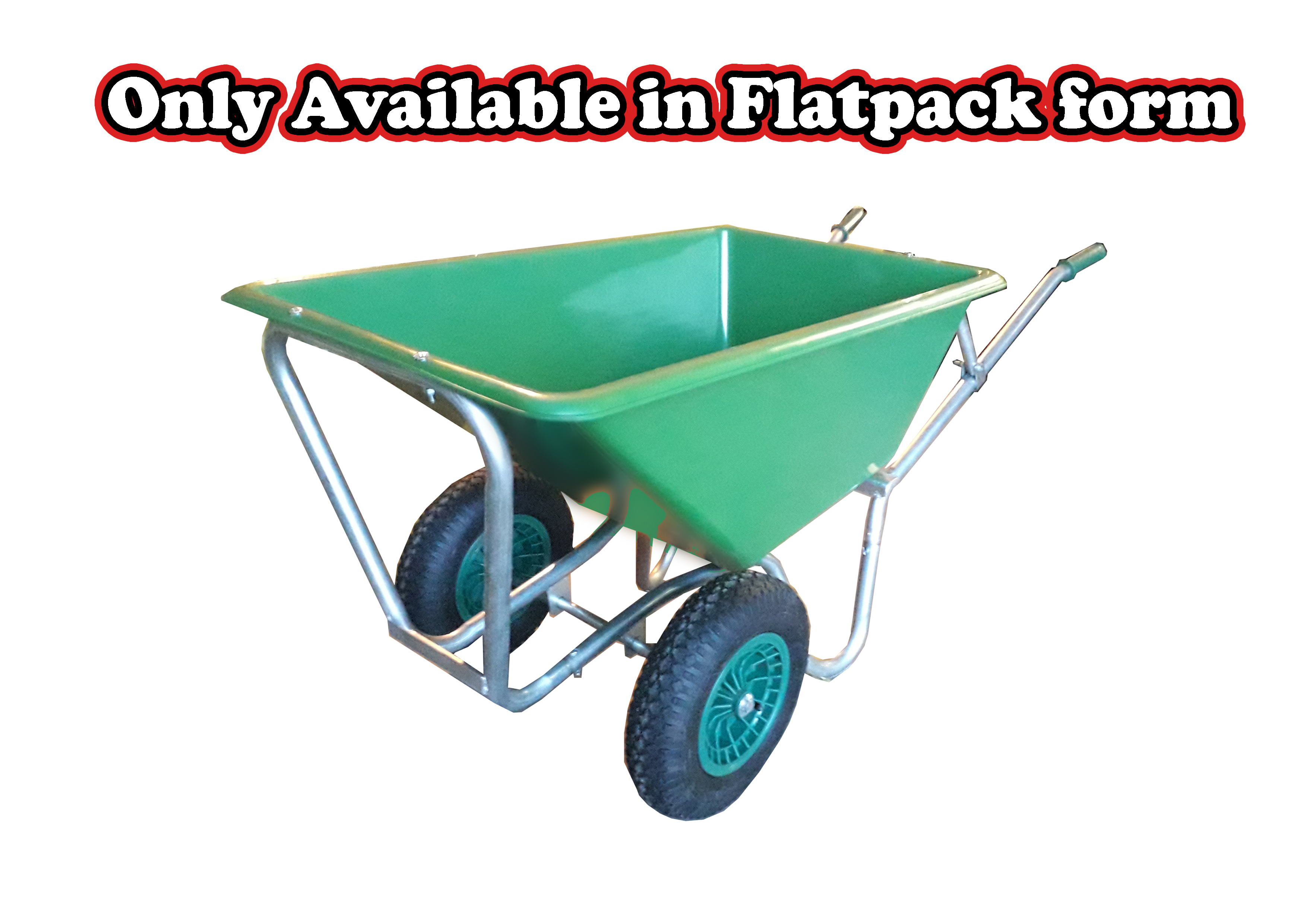F/PACKED Stable Mate Wheelbarrow Plated Steel Frame
