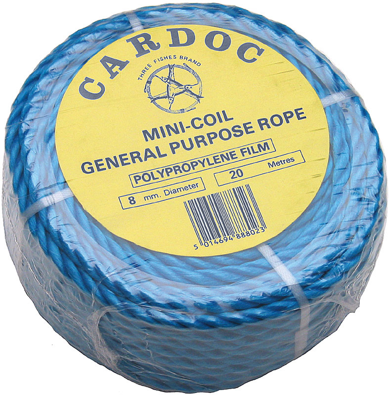 6mm x 30 Mtr Coil  Blue Polyprop Rope