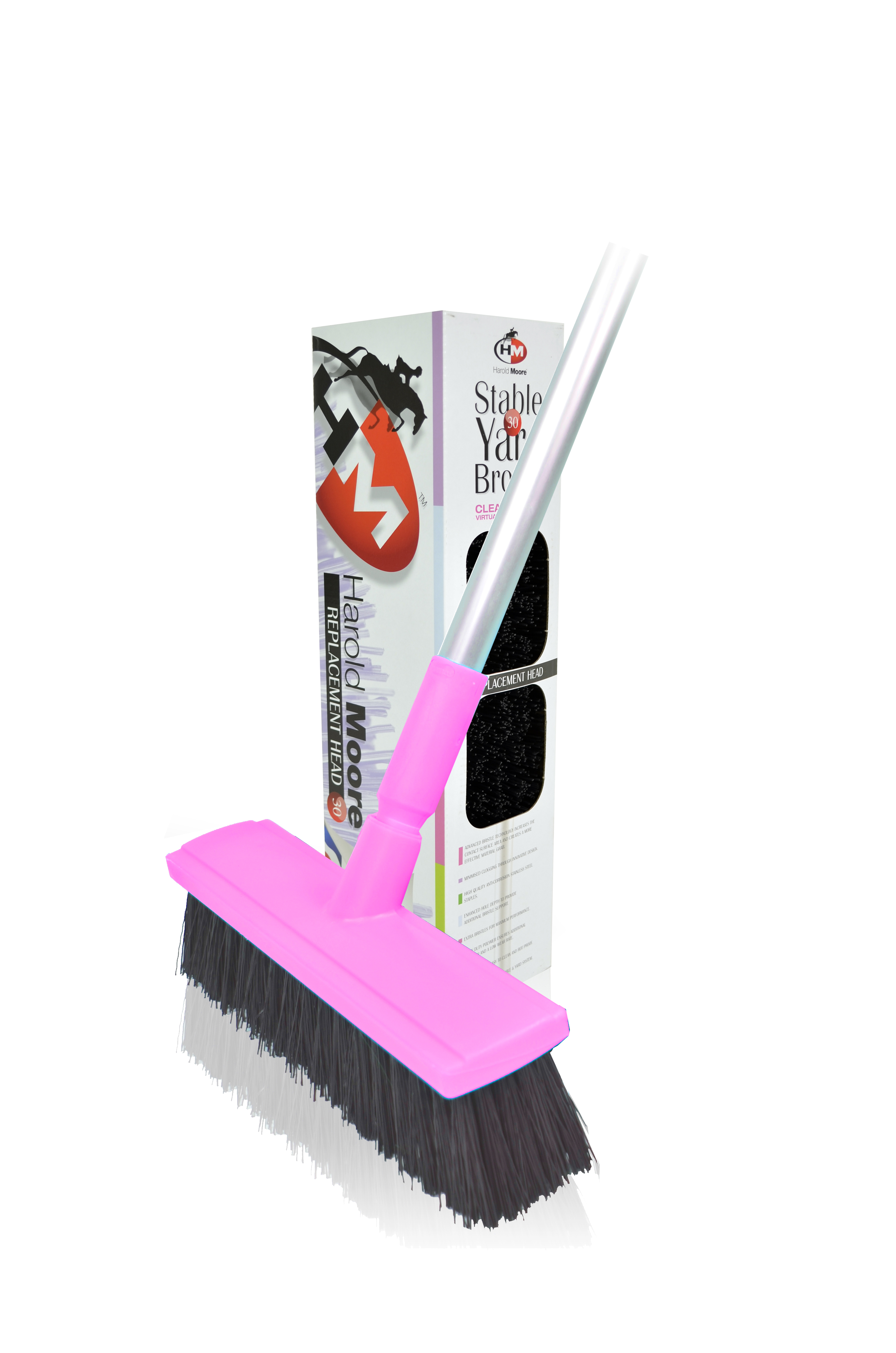 30cm Pink Platform Broom c/w Alloy Handle