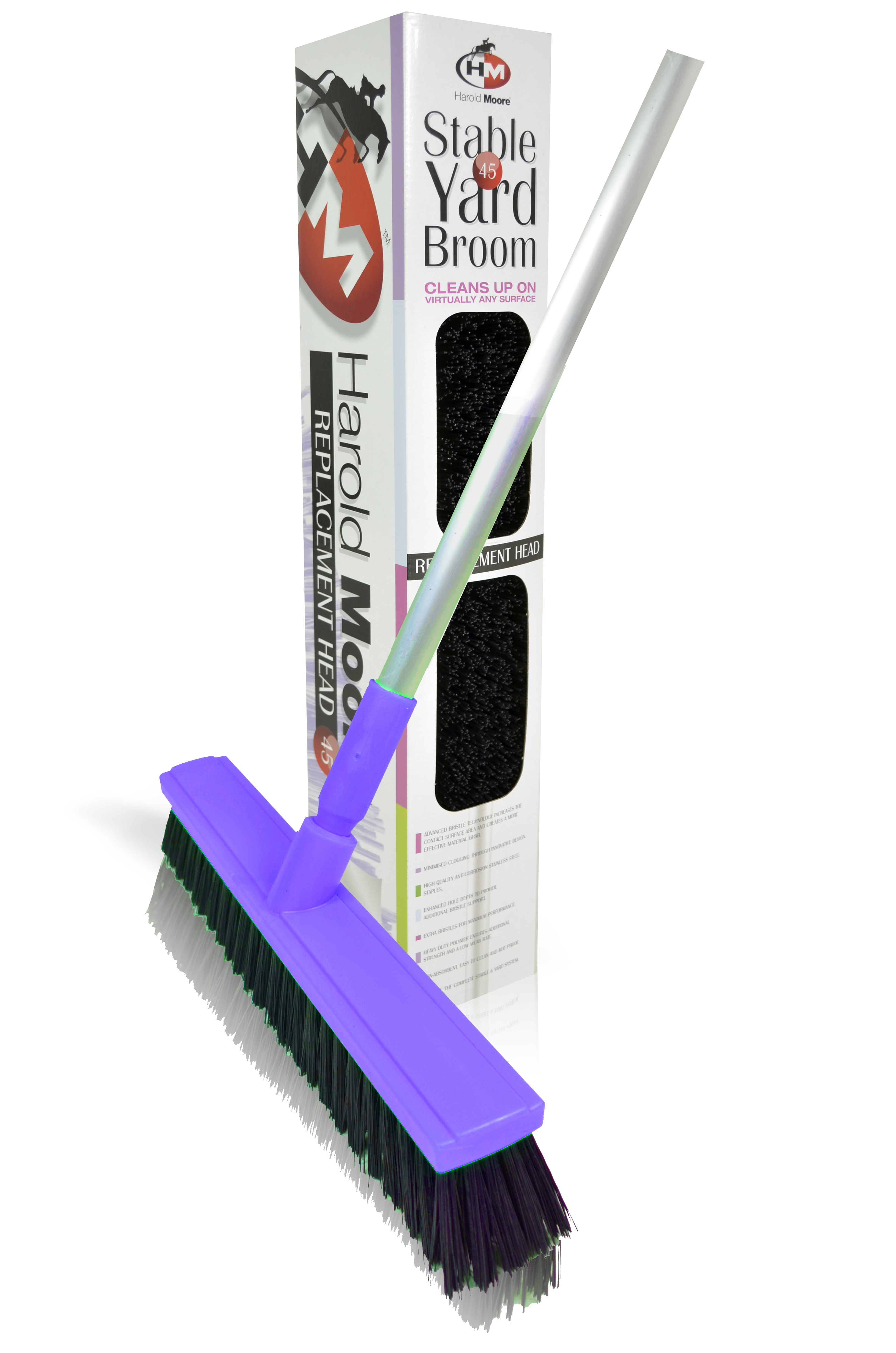 45cm Purple Platform Broom c/w Alloy Handle