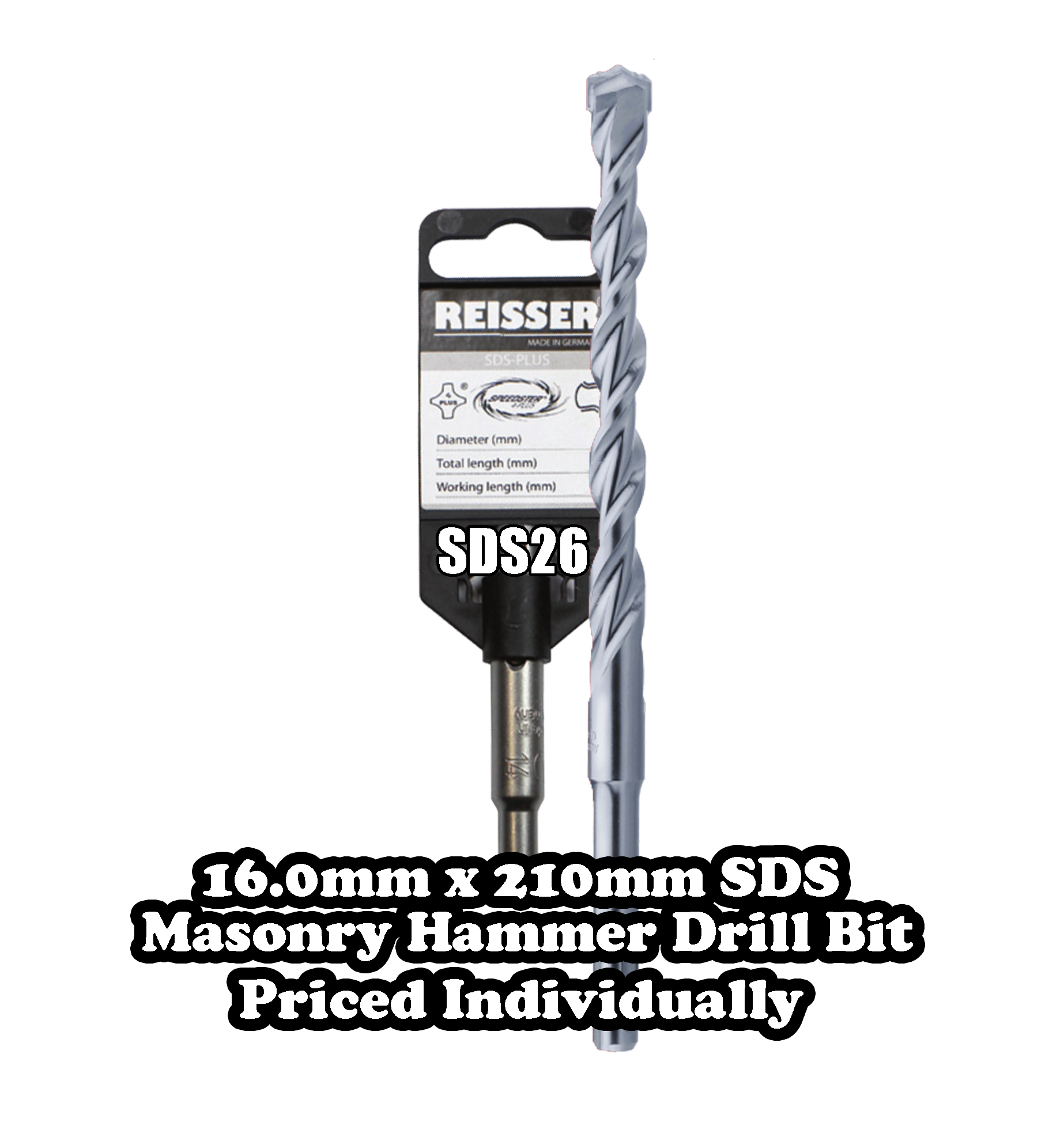 14.0mm x 210mm SDS Masonry Hammer Drill Bit