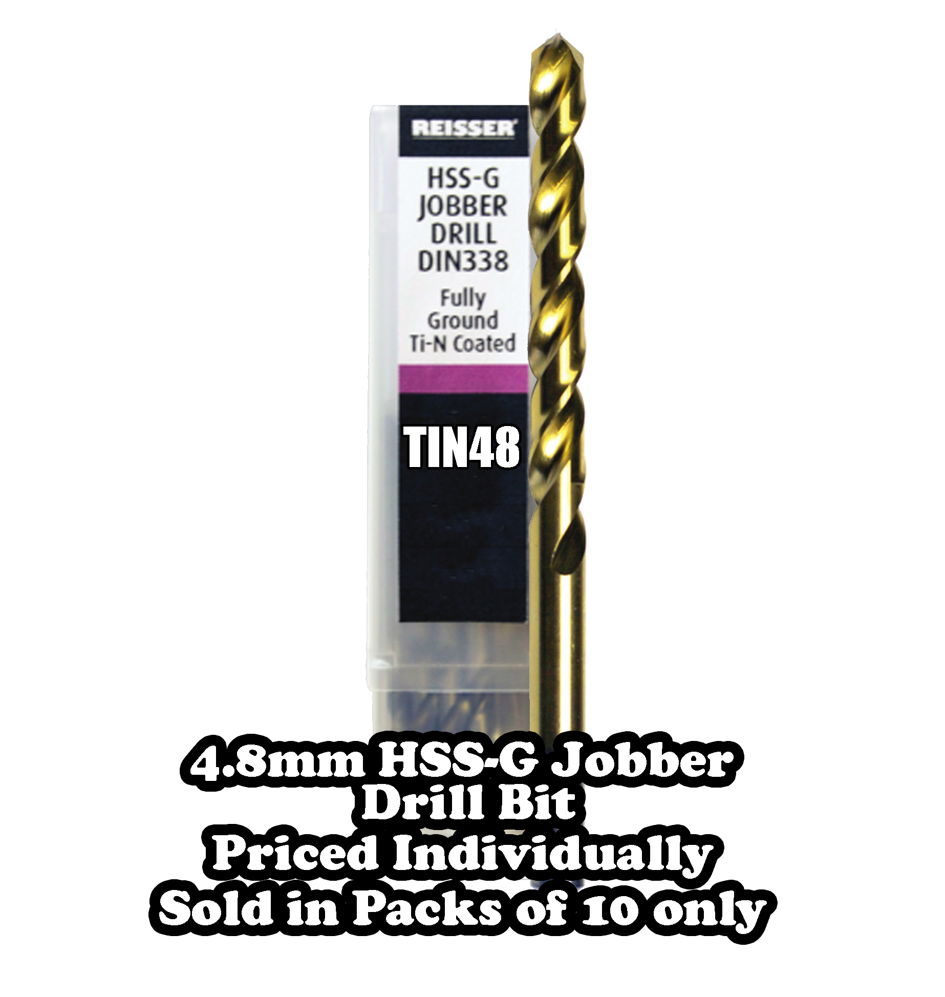 4.8mm HSS-G Jobber Drill Bit