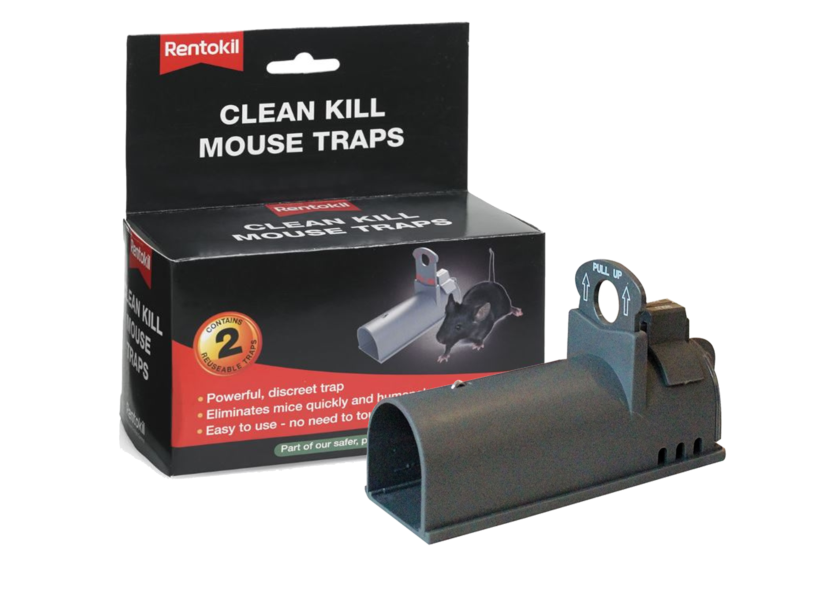 Rentokil Clean Kill Mouse Traps Twin Pk SINGLES