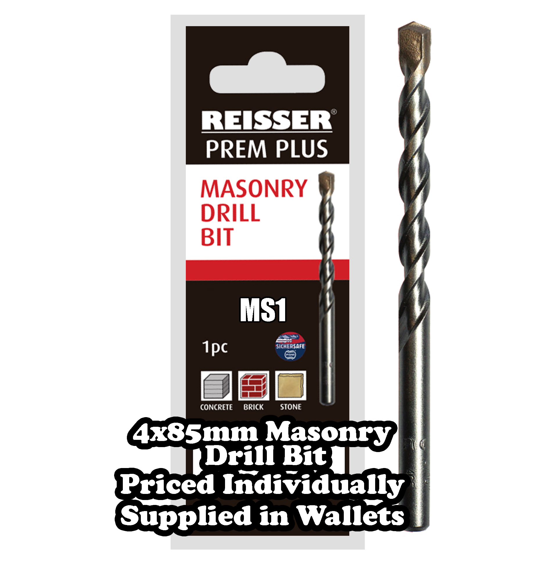 4mm x 85mm  Masonry Drill