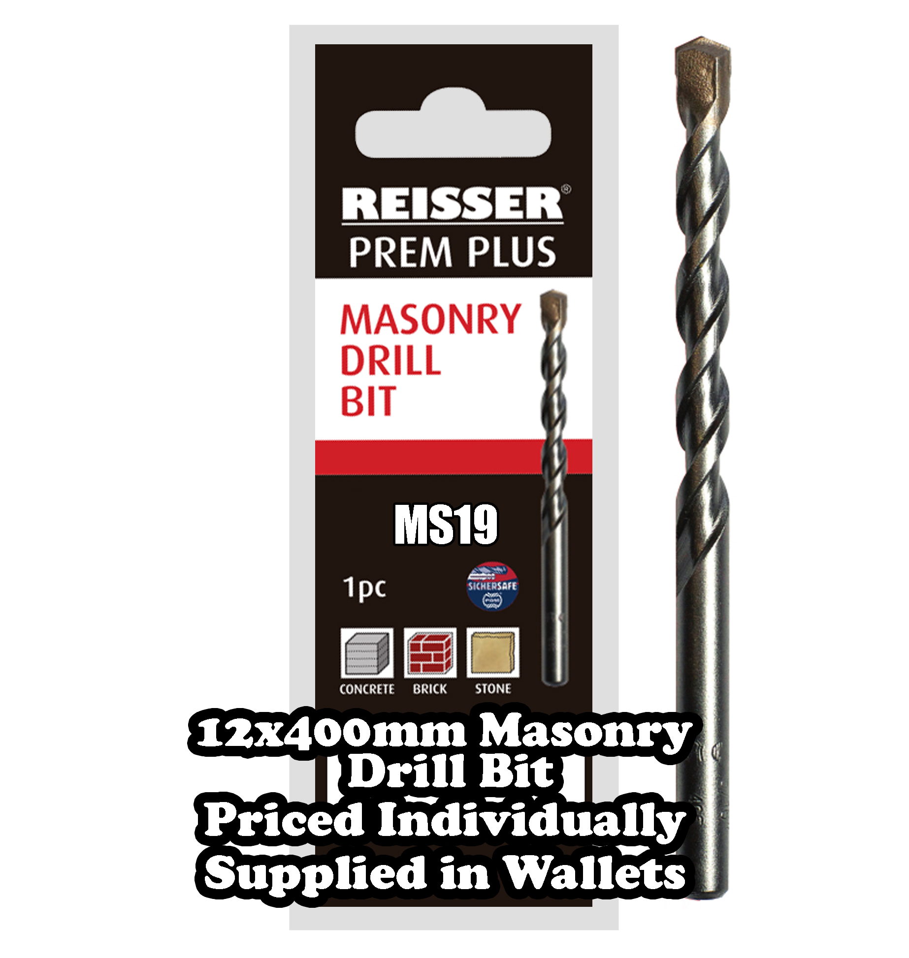 12mm x 400mm Masonry Drill Bit