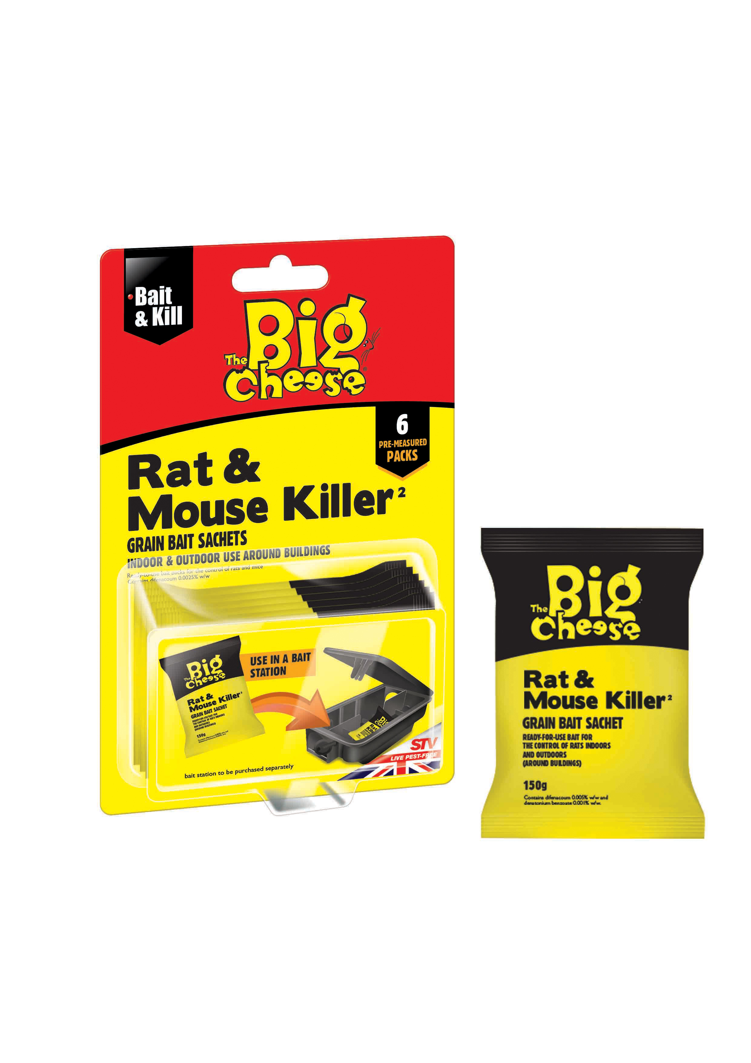 Rat and Mouse Killer Grain Bait Satchet SINGLE (6 x 25g)