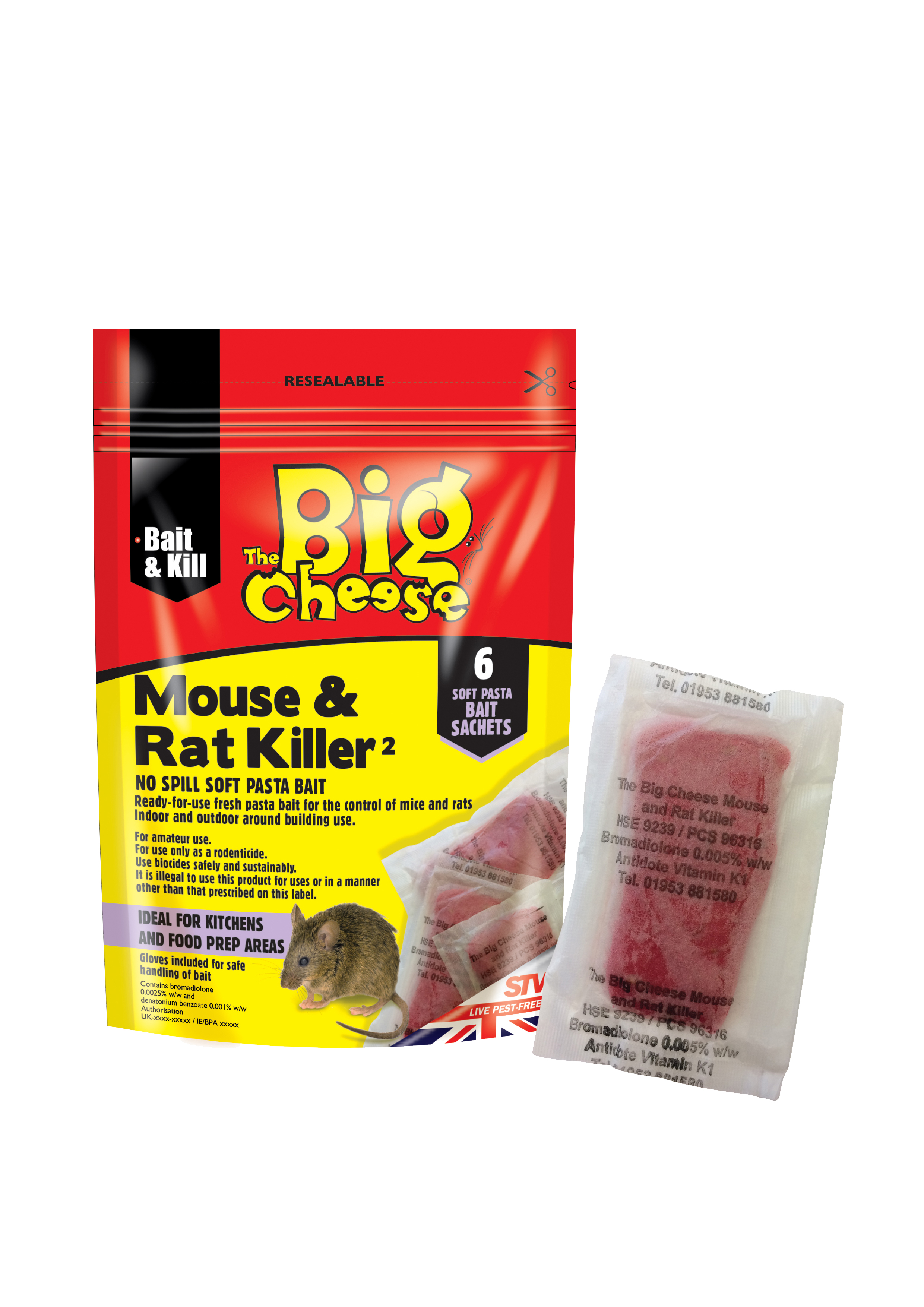 Mouse and Rat Killer Pasta Bait (6 sachets)