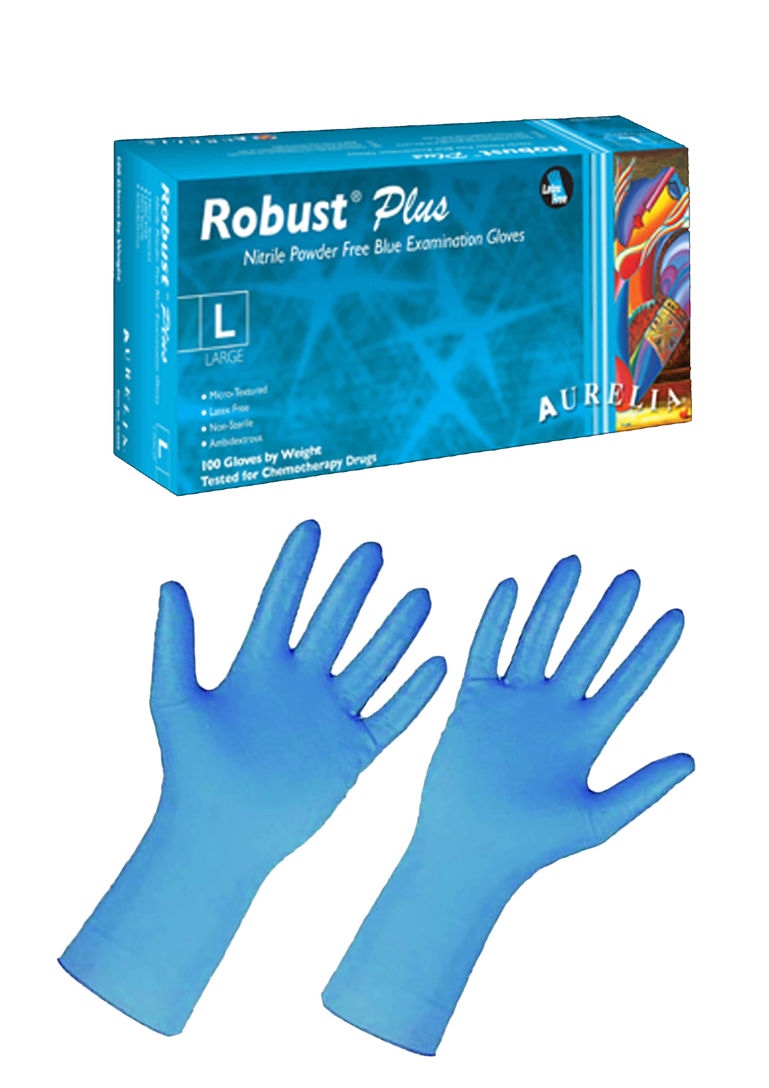 Robust Plus LGE Disp Nitrile P/Free Gloves (100)