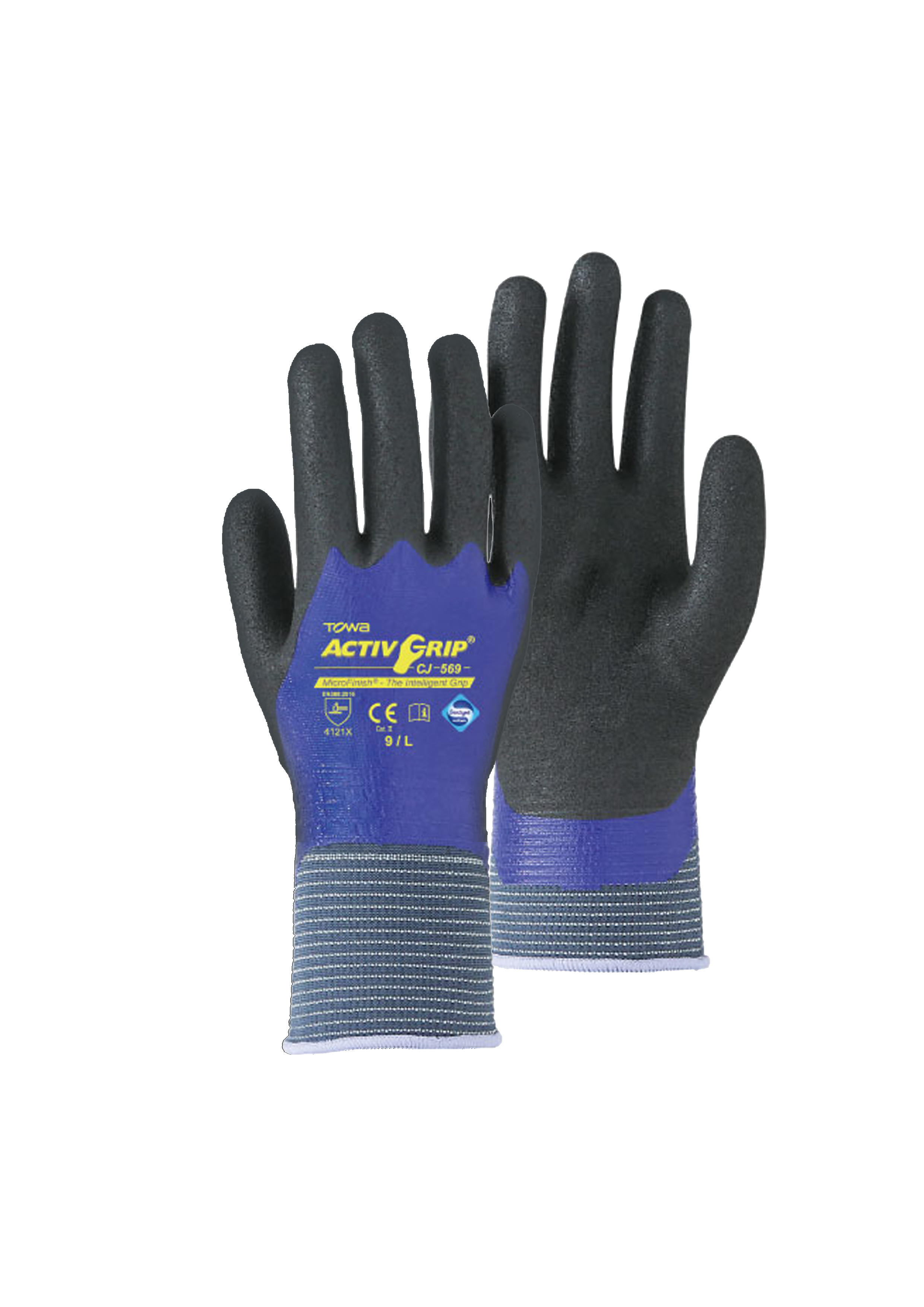 NEW PRICE CARDED Towa Activgrip Double Dipped Nitrile Large