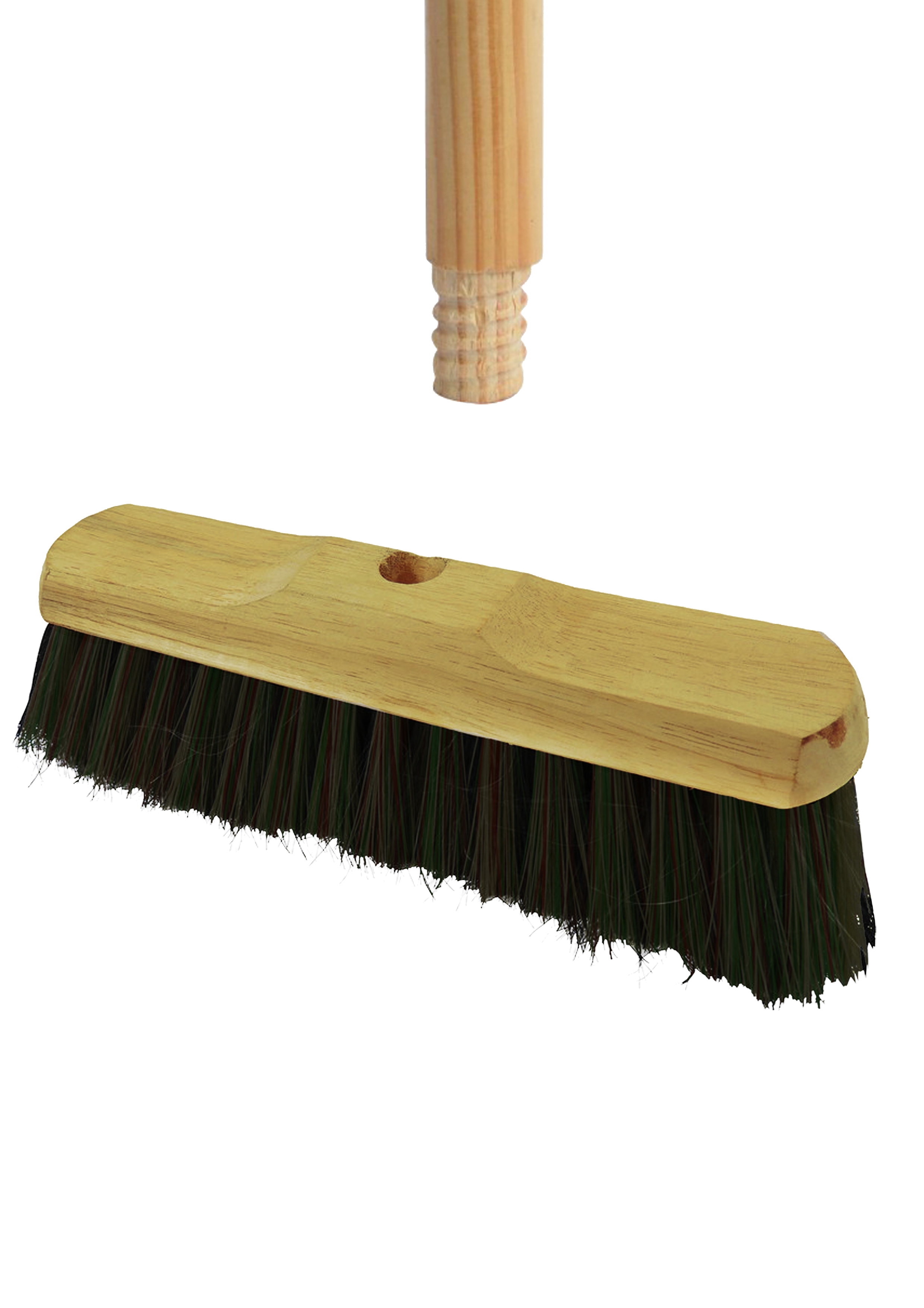 SINGLE Soft Black Coco Broom c/w Hdl