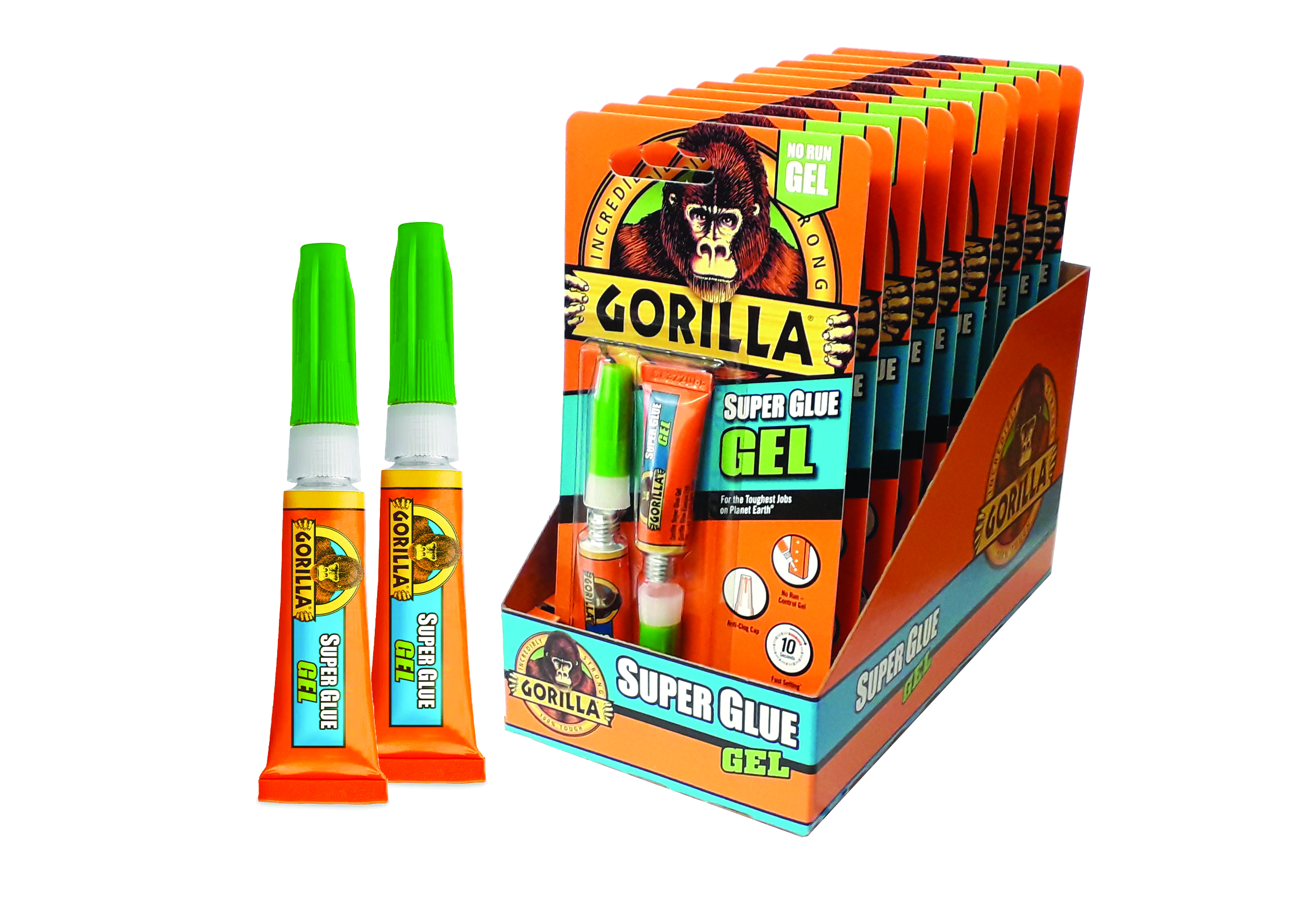 Gorilla Superglue 2 x 3g GEL  Display Pack 10