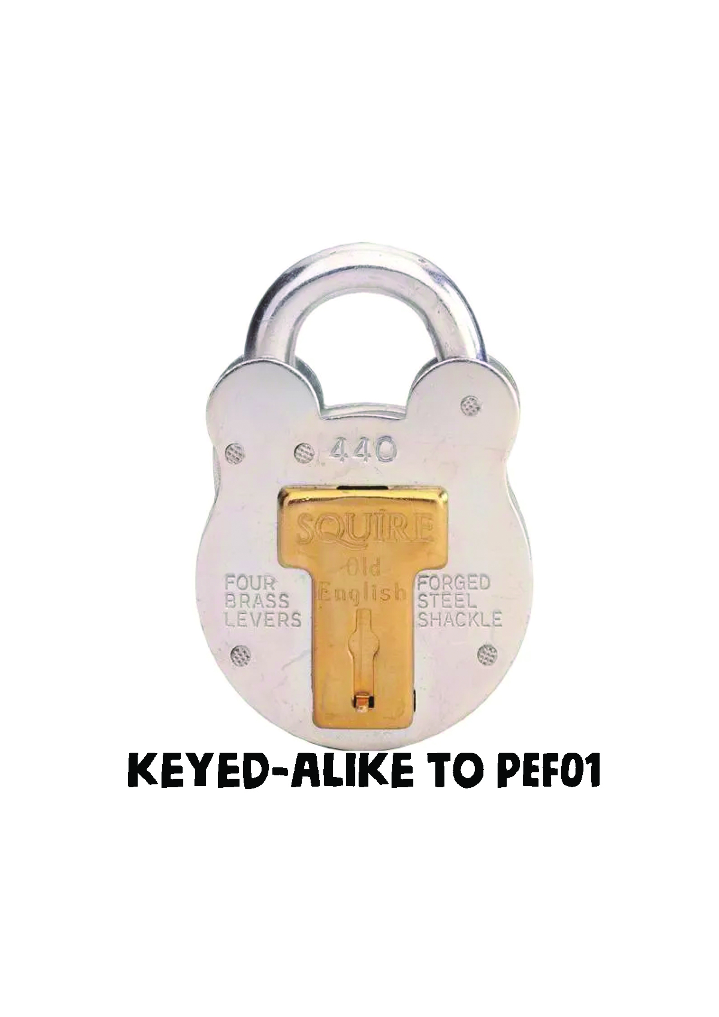 No440 Padlock K/Alike to key no: PEF01