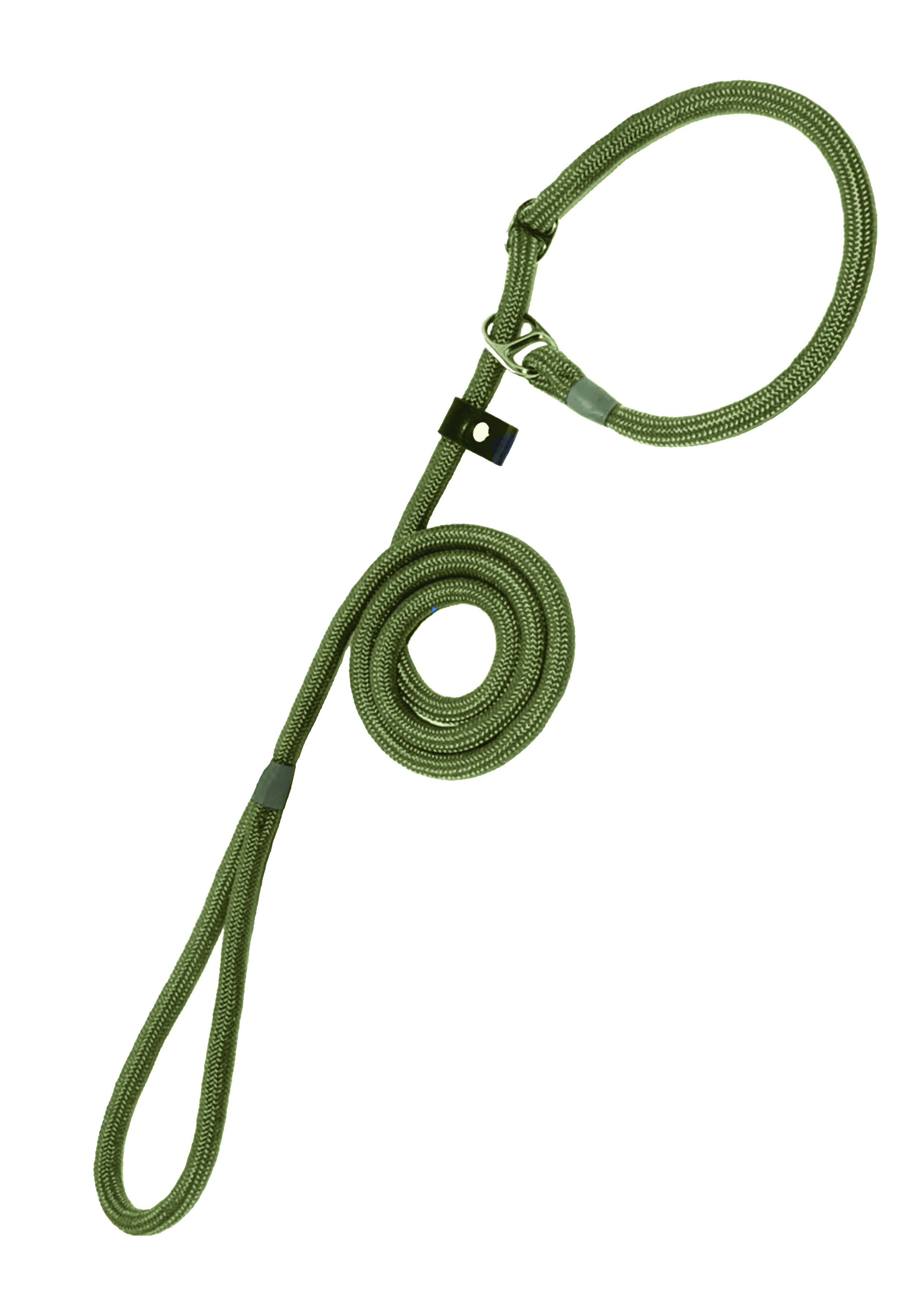 Double Stop Braid Soft Grip Slip Halter/Lead with Leather Stop 1.5M x 8mm