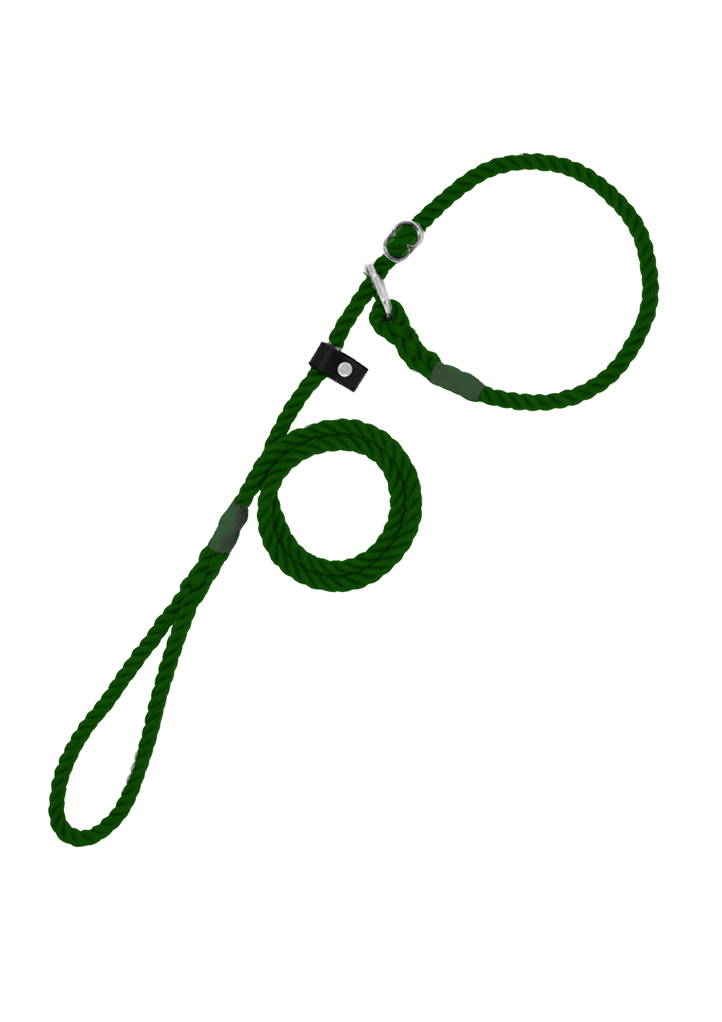 Double Stop Rope Slip Lead Halter with Leather Stop 1.5M x 8mm