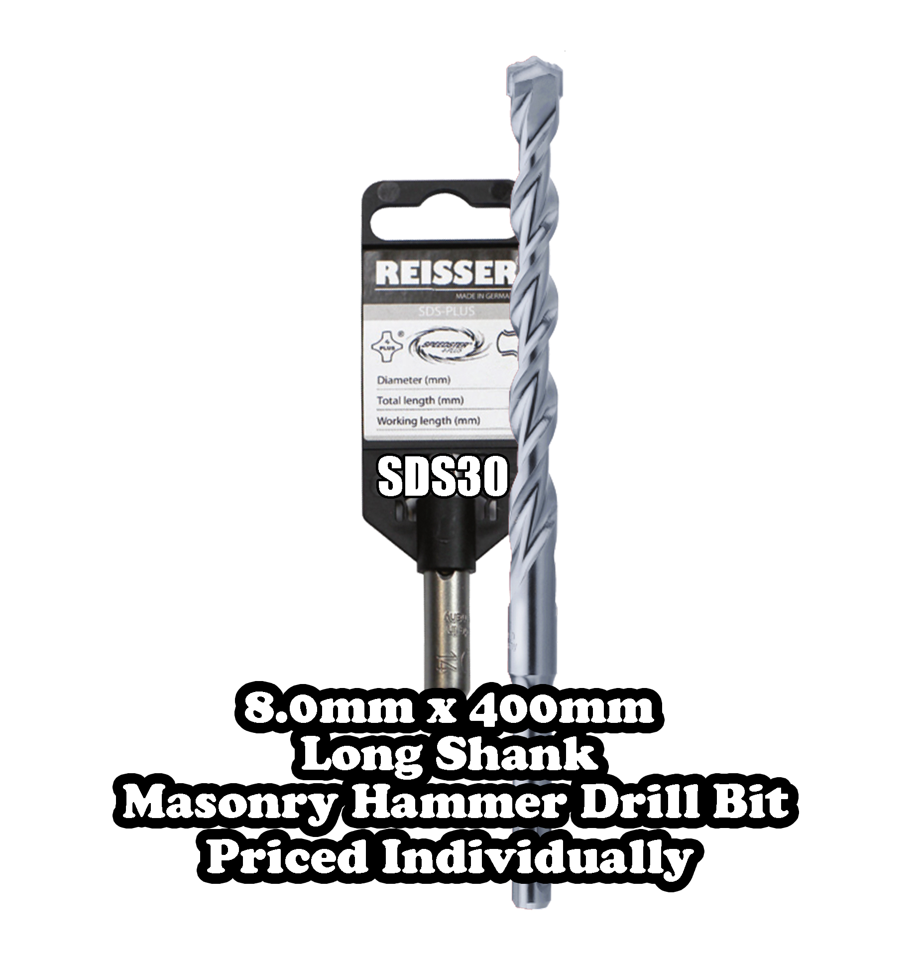 8.0mm x 460mm Masonry Drill Bit Long Series