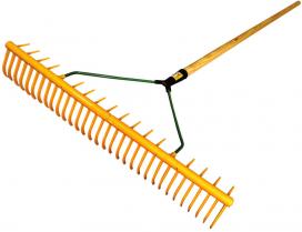 Leaf/Grass Rake & Handle c/w Bk Support