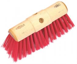 Red Plastic Yd Broom 13