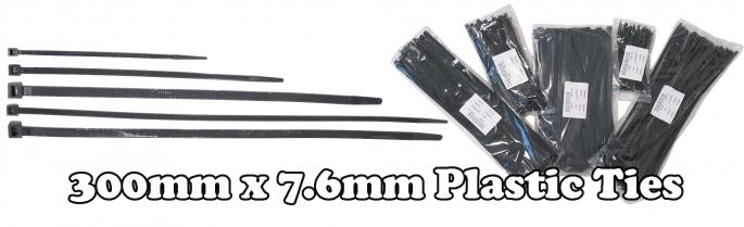 300mm x 7.6mm Plastic Ties