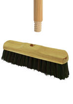 SINGLE Soft Black Coco Broom c/w Hdl
