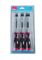 3 pce Wood Chisel Set Soft Grip